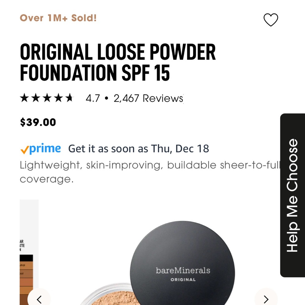 bareMinerals Original Loose Powder Foundation SPF 15